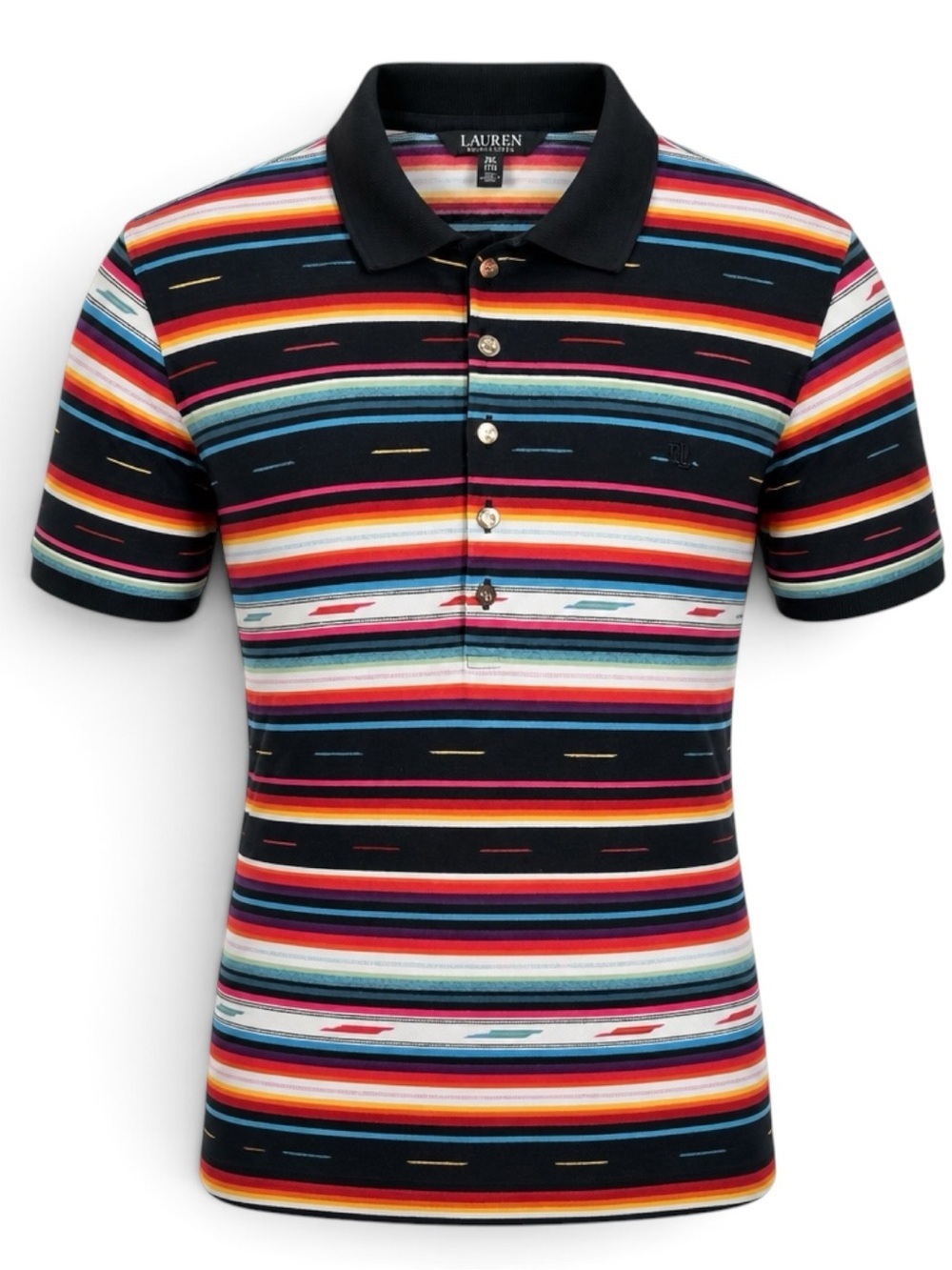 Vintage Polo Ralph Lauren Shirt Mens 2X Multicolor Serape Southwest Stripe
